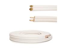 Tubo rame condizionatore 1/4 & 3/8 Kit tubi rame per climatizzatore Isolato Cartellati 1m-25m con dado o senza dado