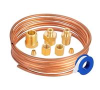 Tubo Rame - Kit Pressione Olio, Installazione Manometro, Tester Meccanico | Completo Robusto Pezzi Prova Auto Trattori Camion Motore Connessione Raccordo Strumento Pezzo Prodotto Accessorio