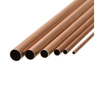 TUBO RAME TONO 2MM 3MM 4MM 5MM 6MM 7MM X 0.2MM X 300MM SET PER BRICOLAGE ARTIGIA