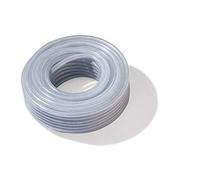 Tubo retinato cristallo trasparente 3 strati, con rinforzo tessile, qualità alimentare, mm 10 x mm 16 x mt 50