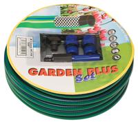Tubo Retinato Pompa dell'Acqua da Giardino 15 Metri con Accessori Bauer