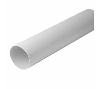 Tubo Rigido Bianco Per Ventilazione In Plastica A Doppio Raccordo - 125Mm / 1.4M