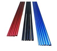 tubo rigido rotondo del PVC, Tubo in alluminio anodizzato da 500 mm di lunghezza, diametro esterno 5-20 mm(Noir,6x1x500mm 2pcs)