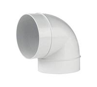 Tubo rotondo per tubo di ventilazione, raccordo a T, Ø 125 mm, bianco, 90°