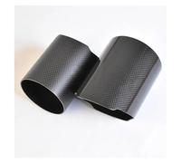 Tubo Scappamento 1 PC Universale Auto Custodia Punta Tubo Silenziatore Scarico Alloggiamento Punta Scarico Copri Puntale Scarico In Fibra Carbonio Con Flangia Dritta Terminali Scarico(89mm matt)