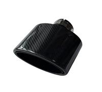 Tubo Scappamento Auto 1 pezzo 105/115/130/150 Mm Uscita Auto Ugello Ovale In Fibra Di Carbonio Lucido Universale Nero Acciaio Inox Tubo Di Scarico Marmitta Parte Modificata(ID 83MM-OD 105MM)