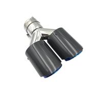 Tubo Scappamento Tubo Di Scarico Per Auto Da 1 Pezzo Tubo Blu Universale Doppio Per Automobile Tubo Di Scarico Per Marmitta Di Scarico In Fibra Di Carbonio Lucido Terminale Tubo Scappamento (Size : 5