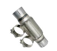 Tubo Scappamento Tubo Scarico Universale Per Auto Collegamento Flessibile Telescopico Treccia A Soffietto Connettore Per Tubo Marmitta In Acciaio Inossidabile Saldato Silenziatore(Slotting I.D48MM)