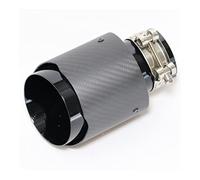 Tubo Scappamento Universal Car Matte in Fibra di Carbonio Punta del Silenziatore Sistema di Scarico Tubo Silenziatori Ugello Dritto in Acciaio Nero per Akrapovic Tubo Terminale Scarico