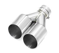 Tubo Scarico Auto 1 Pz Universale Acciaio Inossidabile 304 Auto Doppio Terminale Scarico Posteriore Marmitta Ugello Per Terminale Scarico Automobile Scarico Silenziatore(ID60MMOD76MM)