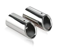 Tubo Scarico Auto 2 Pezzi Di Terminali Scarico Cromati In Acciaio Inox Per Auto Posteriori Per A4 B8 A4L Q5 2007-2014(2 pieces-sliver)