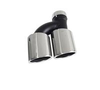 Tubo Scarico Auto 2 Pezzi/set Doppio Tubo Scarico Posteriore Auto In Acciaio Inox, Punta Marmitta Nera, Ugello 60 Mm Per A4 Per A5 Per A6 Per A7 Fino A S4 S5 S6 S7(Dark Grey)