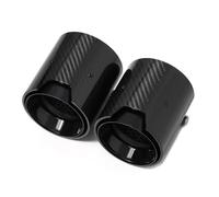Tubo Scarico Auto 2 Pezzi Terminale Scarico Per Auto Performance In Fibra Di Carbonio ID60mm Punta Marmitta Per BMW Serie 2 F22 F23 M235i M240i F20 F21 M135i M140i(Nero)