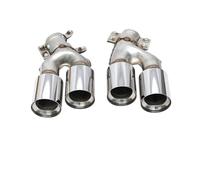 Tubo scarico Auto Coda Paraurti Posteriore Diffusore Tubo Scarico Presa Suggerimenti Copertura Per Serie 5 G30 G31 2017 2018 2019 2020 2021 2022 2023(Argento)