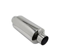 Tubo Scarico Auto Marmitta Per Sistemi Scarico Auto Tubo Centrale Universale Acciaio Inossidabile Argento Dimensioni OD 51 Mm 57 Mm 63 Mm 70 Mm 76 Mm Scarico Silenziatore(Ength 300mm 76MM)
