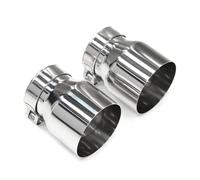 Tubo Scarico Auto Per BMW F22 F23 M235i M240i F20 F21 M135i M140i F30 F31 M335i M340i F32 F33 F36 M435i M440i ID60mm Silenziatore 2 Pezzi Punta Scarico Scarico Silenziatore(D'argento)