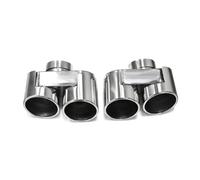 Tubo Scarico Auto Per BMW Serie 3 G20 G21 Terminale Di Scarico 330i 330e 330d 320i 320d Marmitta Modifica Ugello In Fibra Di Carbonio Collettore Di Scarico Scarico Silenziatore(D'argento)