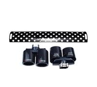 Tubo Scarico Auto Per Land Per Rover Per Defender 90 110 2020-2024 Terminale Di Scarico Kane Square Mouth Terminale Di Scarico Rotondo Nero Scarico Silenziatore(Carbon fiber 3.0)