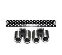 Tubo Scarico Auto Per Land Per Rover Per Defender 90 110 2020-2024 Terminale Di Scarico Kane Square Mouth Terminale Di Scarico Rotondo Nero Scarico Silenziatore(Matte Silver 3.0)