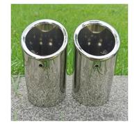 Tubo Scarico Auto Per VW Beetle Terminale Di Scarico Per Auto Marmitta Copertura In Acciaio Inox Protezione In Fibra Di Carbonio Per Auto Scarico Silenziatore(1.4T Silver 1Pair)