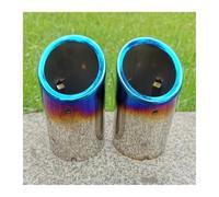 Tubo Scarico Auto Per VW Per Scirocco Punte Di Protezione In Acciaio Inox Per Auto, In Fibra Di Carbonio, Per Marmitta Di Scarico. Scarico Silenziatore(1.4T Blue 1Pair)