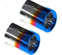 Tubo Scarico Auto Terminale Di Scarico Per BMW X3 G01 X4 G02 2019 2020 2021 2022 In Acciaio Inox Nero/argento Accessori Per Auto(2pcs blu)