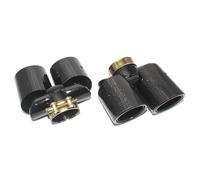 Tubo Scarico Auto Terminale Scarico Posteriore Acciaio Inox Rotondo Con Quattro Uscite, Terminale Scarico Rettangolare Per Land Per Rover Per Defender 90 110 2020-2022(Carbon brazing 2.0T)