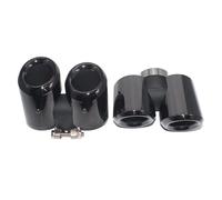 Tubo Scarico Auto Terminale Scarico Posteriore Acciaio Inox Rotondo Con Quattro Uscite, Terminale Scarico Rettangolare Per Land Per Rover Per Defender 90 110 2020-2022(Black 2.0T)