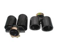 Tubo Scarico Auto Terminale Scarico Posteriore Acciaio Inox Rotondo Con Quattro Uscite, Terminale Scarico Rettangolare Per Land Per Rover Per Defender 90 110 2020-2022(Carbon brazing 3.0T)