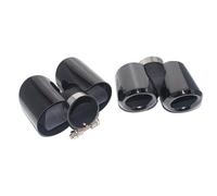 Tubo Scarico Auto Terminale Scarico Posteriore Acciaio Inox Rotondo Con Quattro Uscite, Terminale Scarico Rettangolare Per Land Per Rover Per Defender 90 110 2020-2022(Black 3.0T)