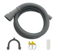 Tubo Scarico Lavatrice 1.5m, Prolunga per Scarico Universale Flessibile Lavatrice e Lavastoviglie, con Staffa, Connettore e 2 Fascette Stringitubo