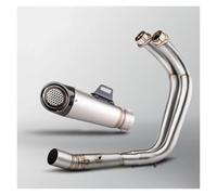 Tubo scarico motocicletta Per MT07 Per FZ07 Per XSR700 Tracer 7 2014-2025 R7 2021-25 Progetto Collettore Silenziatore Sistema Completo Kit Modifica Scarico Moto(C 2014-2024)