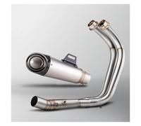Tubo scarico motocicletta Per MT07 Per FZ07 Per XSR700 Tracer 7 2014-2025 R7 2021-25 Progetto Collettore Silenziatore Sistema Completo Kit Modifica Scarico Moto(D 2014-2024)