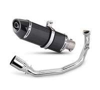 Tubo Scarico Motocicletta per Y&amaha per Zuma Gy6 GY 6 200cc Moto Tubo di Scarico Sistema di Scarico Serbatoio 200 Scooter(Un)