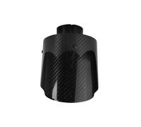 Tubo Scarico Per Automobili 1 Pz Universale Per Auto In Fibra Carbonio Terminale Scarico In Acciaio Inox Nero Lucido Twill Ugello 130 Mm(63.5mm-130mm)