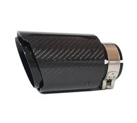 Tubo Scarico Per Automobili Di Scarico Dritto Universale Con Marmitta Per Terminali In Fibra Carbonio In Acciaio Inossidabile Nero AK Tubo Scarico Coda(77 Inlet 114 Outlet)