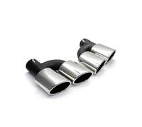 Tubo Scarico Per Automobili Per A4 A5 A6 A7 S4 S5 S6 S7 Scarico Marmitta In Acciaio Inox Nero 1 Paio Terminali A Quattro Uscite Tubo Scarico Coda(Argento)