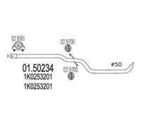 TUBO SCARICO PER SEAT LEON 1.6 TDI 2 VOL KW 77 2/10> 71.66.04