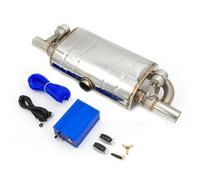 Tubo Scarico Posteriore Silenziatore Scarico Universale A Forma T Doppia Uscita Un Ingresso Valvola Scarico Ritaglio Scarico Con Set Telecomando 51 Mm 63 Mm 76 Mm Coda Marmitta Auto(51MM with Pump)