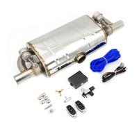 Tubo Scarico Posteriore Silenziatore Scarico Universale A Forma T Doppia Uscita Un Ingresso Valvola Scarico Ritaglio Scarico Con Set Telecomando 51 Mm 63 Mm 76 Mm Coda Marmitta Auto(63MM with valve)