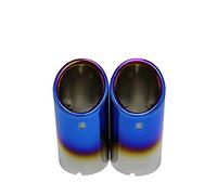 Tubo Scarico Punta Posteriore Gola 76 Millimetri Di Scarico Auto Punta Copertura Del Tubo Per Vw Per Passat B7 Per Cc Per Tiguan 1.8t 2.0t 2011 2012 2013 2014 2015 2pcs(2pcs Blue NO Logo)