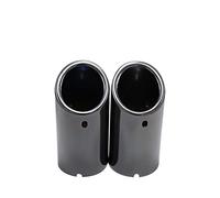 Tubo Scarico Punta Posteriore Gola 76 Millimetri Di Scarico Auto Punta Copertura Del Tubo Per Vw Per Passat B7 Per Cc Per Tiguan 1.8t 2.0t 2011 2012 2013 2014 2015 2pcs(2pcs Bright Black Logo)