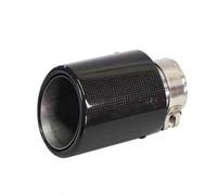 Tubo Scarico Punta Posteriore Gola Terminale Scarico Lucido In Fibra Carbonio, Terminali Con Bordo Smussato, Universali In Acciaio Inox, Di Posteriore Per Auto(60 Inlet 76 Outlet)