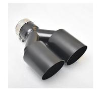 Tubo scarico Puntale Silenziatore Terminale Scarico Posteriore Doppio Universale Per Parti Automobilistiche(48MM IN- 76MM OUT)