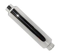 Tubo Scarico Terminale Centrale Universale per Marmitta in Acciaio Inox Argento per Auto 51 Mm 57 Mm 63 Mm 70 Mm 76 Mm(Ength 400mm 63mm)
