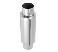 Tubo Scarico Universale 3"/25"/2"/225" Risonatore Per Auto Silenziatore A Spirale Suono Profondo Lunghezza 138" Acciaio Inossidabile Risonatore Doppia Terminale Scarico(2.5inch Outlet)