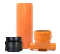 Tubo Scarmaxx KG DN400 con 2 pozzetti di controllo DN160 DN400, A15, montante...