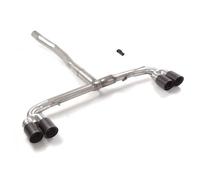 Mercedes Tubo posteriore Gr. N inox sdoppiato con terminali rotondi 4 / 90 mm