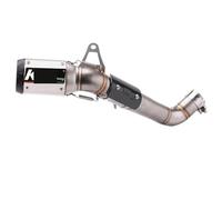 Tubo Silenziatore Set Di Scarico Per Moto Per CBR1000RR 2008-2016, Tubo Di Collegamento Centrale Da 47 Mm,(Silver-A)