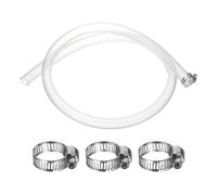 Tubo silicone 15mm ID 20mm OD 1m con fascette, trasparente